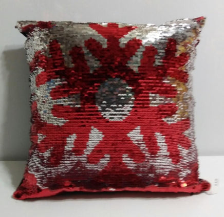 Christmas Snowflake Sequin Pillow - We Got Character Toys N More