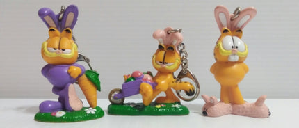 Garfield Easter PVC Keychains Zipper Pulls - We Got Character Toys N More