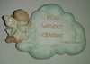 Angel Cheeks Plaque Pray Without Ceasing - We Got Character Toys N More