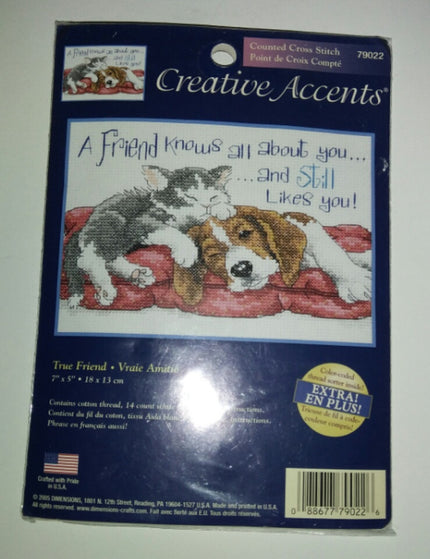 Creative Accents Counted Cross Stitch Kit True Friend - We Got Character Toys N More