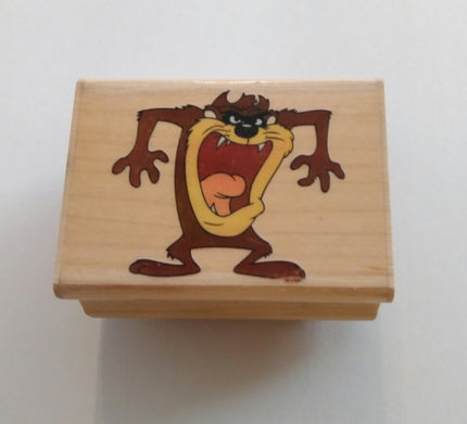 Tasmanian Devil Wooden Rubber Stampede Block - We Got Character Toys N More