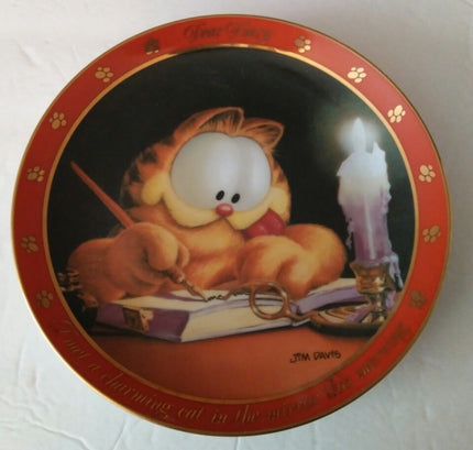 Garfield Dear Diary Plate I Met A Charming Cat - We Got Character Toys N More