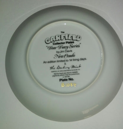 Garfield Dear Diary Plate New Condo - We Got Character Toys N More