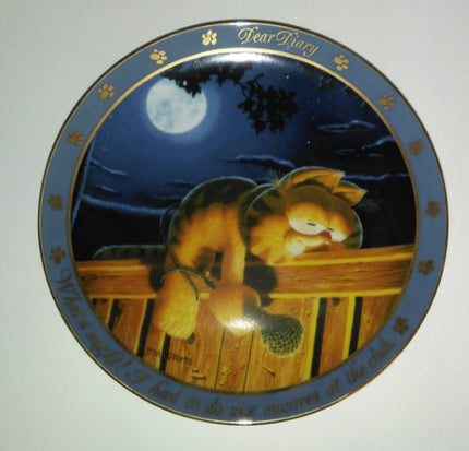 Garfield Dear Diary Plate What A Night - We Got Character Toys N More