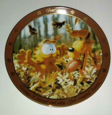 Garfield Dear Diary Plate God Created Leaves - We Got Character Toys N More