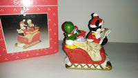 Santa Mickey Mouse Sleigh Disney Schmid Music Box - We Got Character Toys N More