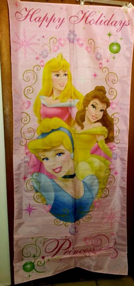 Happy Holiday Disney Princesses Door Cover Banner - We Got Character Toys N More