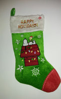 Snoopy Christmas Stocking Happy Holidays - We Got Character Toys N More