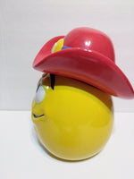 Yellow M&M's Cookie Jar with Cowboy Hat - We Got Character Toys N More