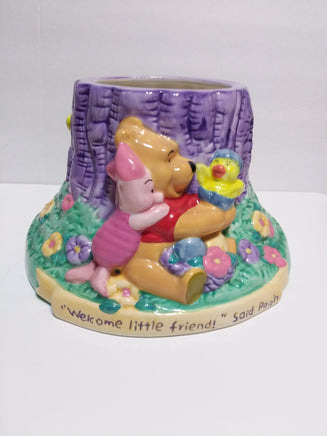 FTD Ceramic Winnie the Pooh & Friends Welcome Little Friend Flower Planter - We Got Character Toys N More