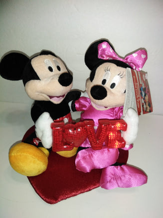 Disney Mickey & Minnie Mouse Kissing and Sound Love Pals Animated Plush - We Got Character Toys N More