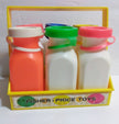 Fisher Price #637 Milk Jugs Bottles with Tops & Carrier - We Got Character Toys N More