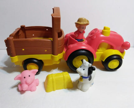 Fisher Price Little People Tow & Pull Tractor N Trailer Sings & Talks - We Got Character Toys N More
