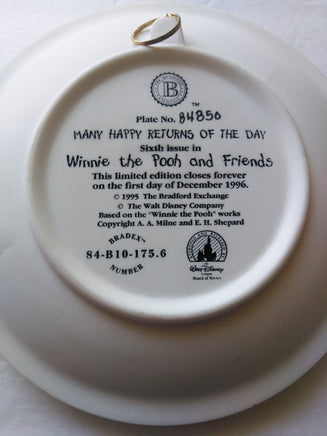 Many Happy Returns of The Day Winnie The Pooh Plate - We Got Character Toys N More