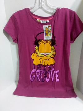 Garfield Dark Purple Lets Groove T- Shirt - We Got Character Toys N More