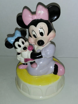 Disney Schmid Minnie Mouse Music Box Plays Rock A Bye Baby - We Got Character Toys N More