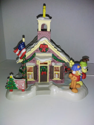 Danbury Mint Garfield Christmas Village The School House - We Got Character Toys N More