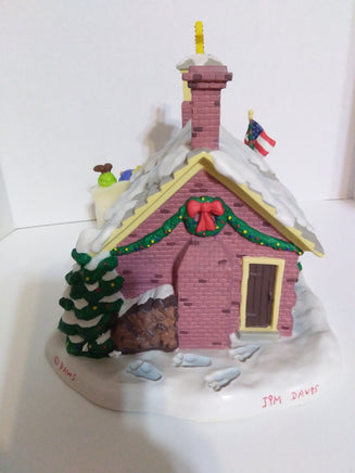 Danbury Mint Garfield Christmas Village The School House - We Got Character Toys N More