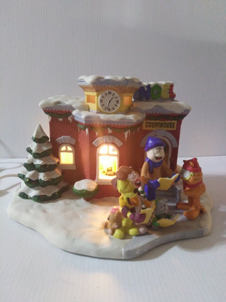 Garfield Christmas Village Danbury Mint Court House - We Got Character Toys N More