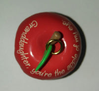 1992 Hallmark Granddaughter, You're The Apple Of My Eye Ornament - We Got Character Toys N More