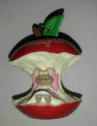 1992 Hallmark Granddaughter, You're The Apple Of My Eye Ornament - We Got Character Toys N More