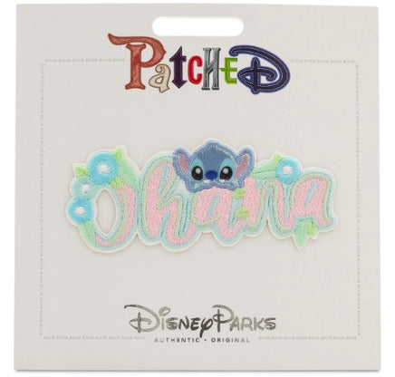 Disney Patched Stitch Ohana Flowers Embroidered Patch - We Got Character Toys N More