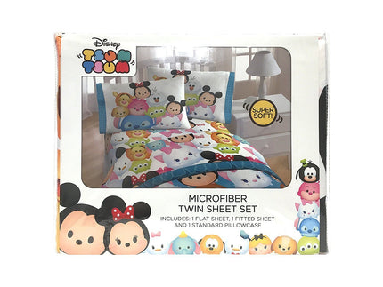 Disney Tsum Tsum Microfiber 3 Pc Twin Sheet Set - We Got Character Toys N More